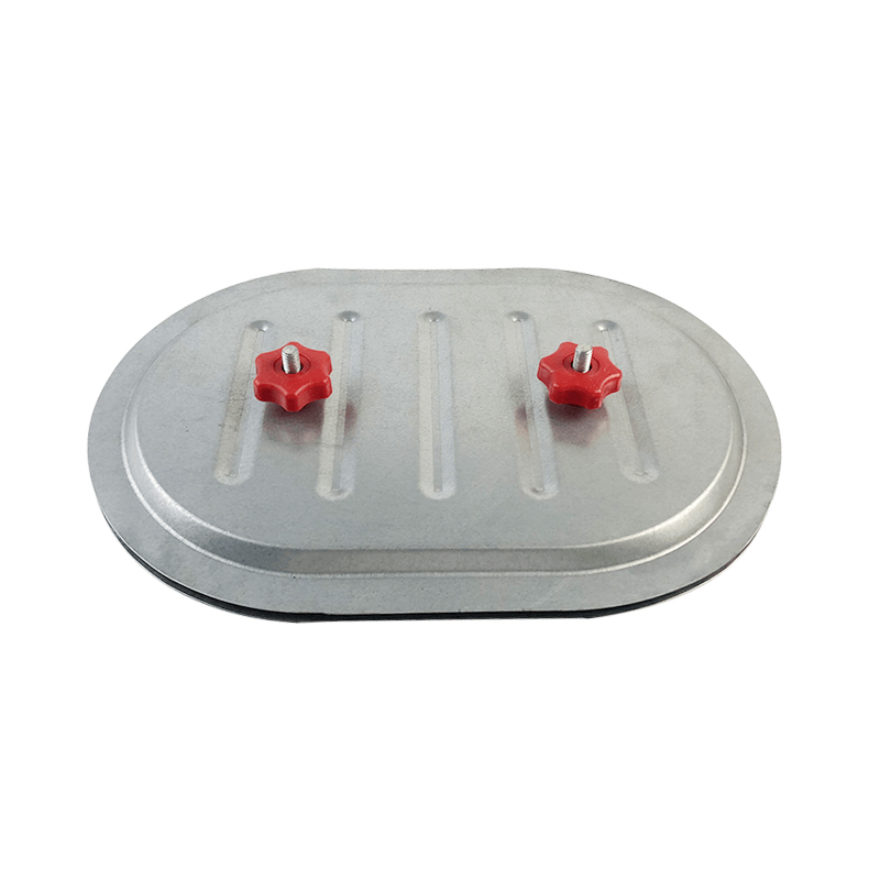 SS-CA Ovale toegangsdeur van gegalvaniseerd staal met luchtkanaal